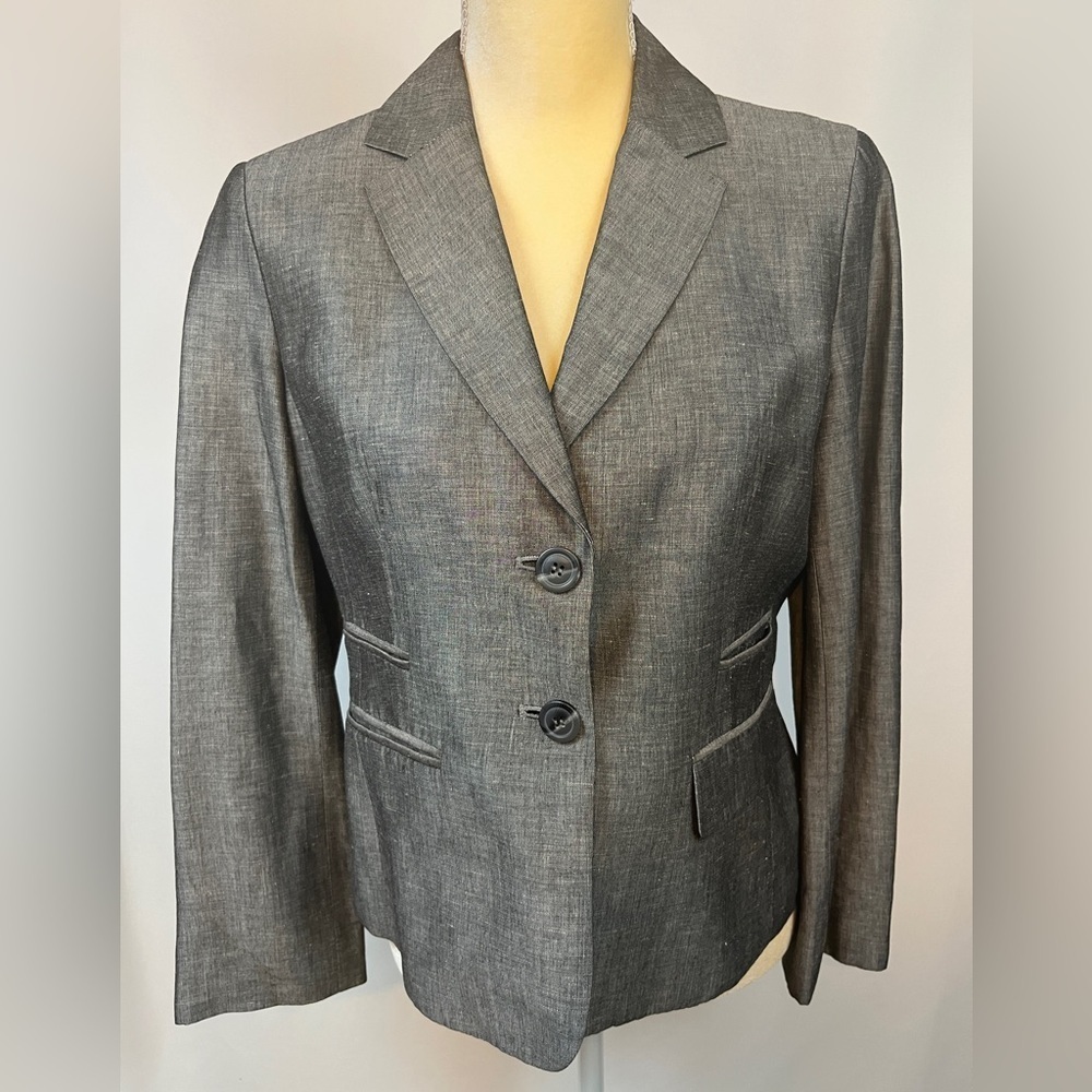 Loft Grey Blazer Top with Lining Size 8P